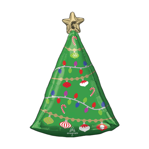Standard Shape XL Festive Christmas Tree Foil Balloon