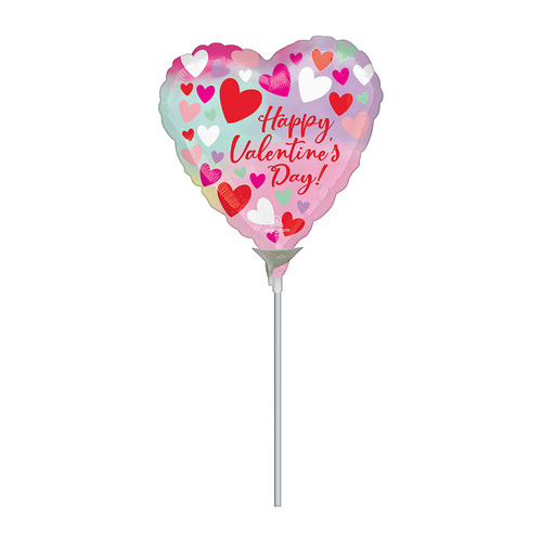 10cm Happy Valentine's Day Pastel Foil Balloon