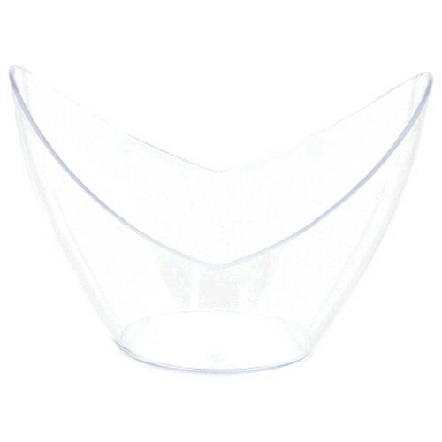 Mini Catering Oval Dishes Clear Plastic 2.5oz/ 74ml 10 Pack