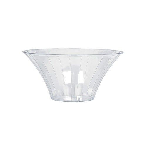 Plastic Flared Bowl Clear Small 18cm