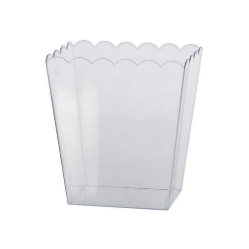 Plastic Scalloped Container Clear Small