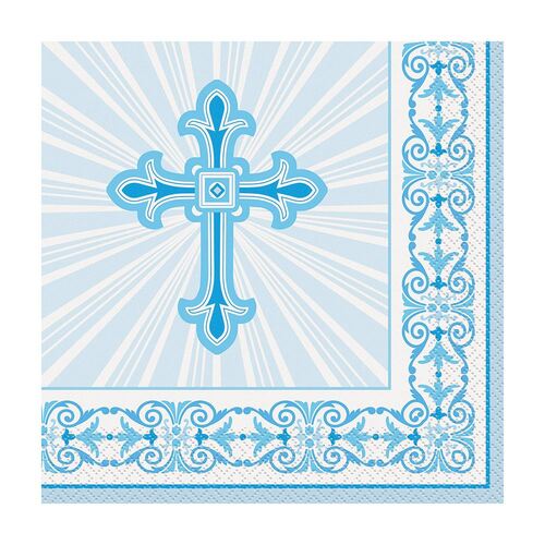 Rad Cross Blue Luncheon Napkins 2ply 16 Pack