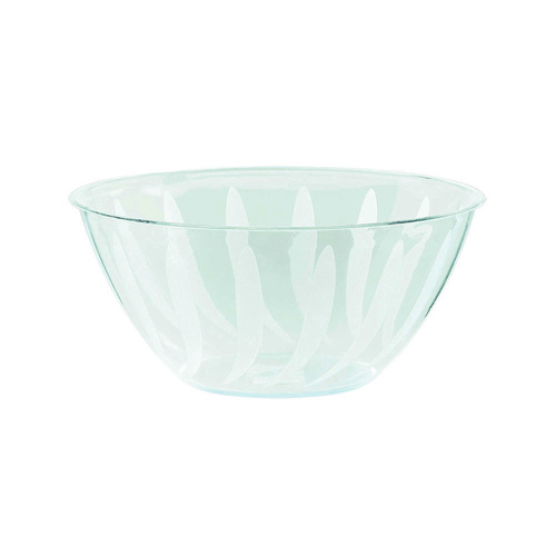 Plastic Swirl Bowl Clear Large 4.7L