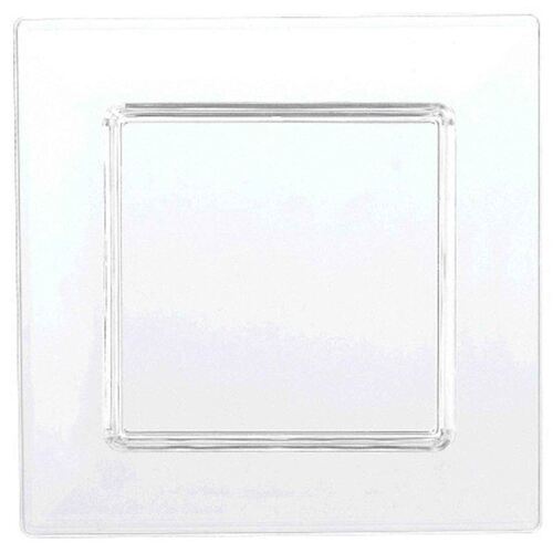 Mini Catering Tiny Square Plates Clear Plastic  3/ 7.6cm 40 Pack