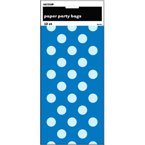 Dots Paper Bags Royal Blue 2 Pack