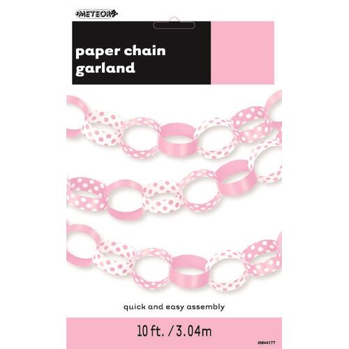 Dots Paper Chain - Lovely Pinkely Pink
