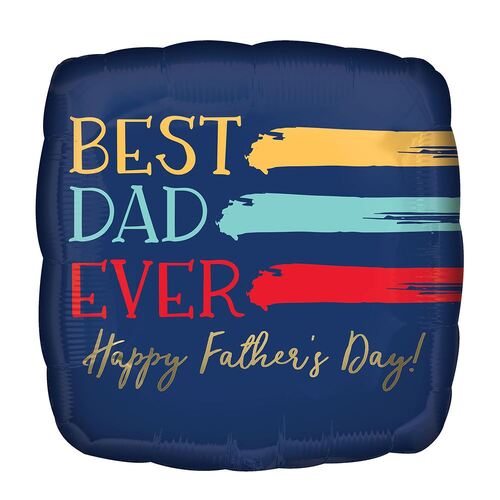 45cm Standard HX Happy Father's Day Best Dad Ever Foil Balloon