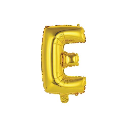 Gold E Letter Foil Balloon 35cm
