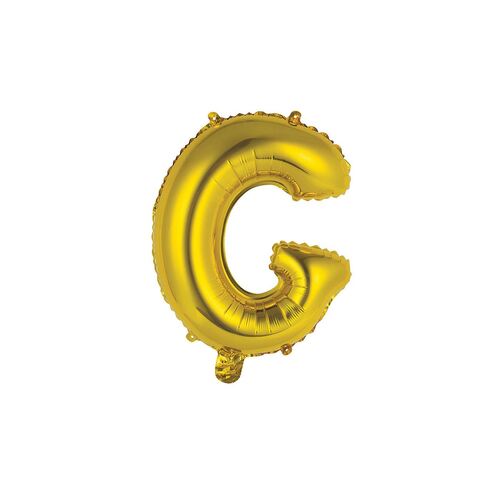 Gold G Letter Foil Balloon 35cm