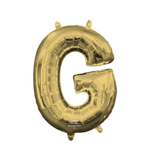 Letter G White Gold Foil Balloon