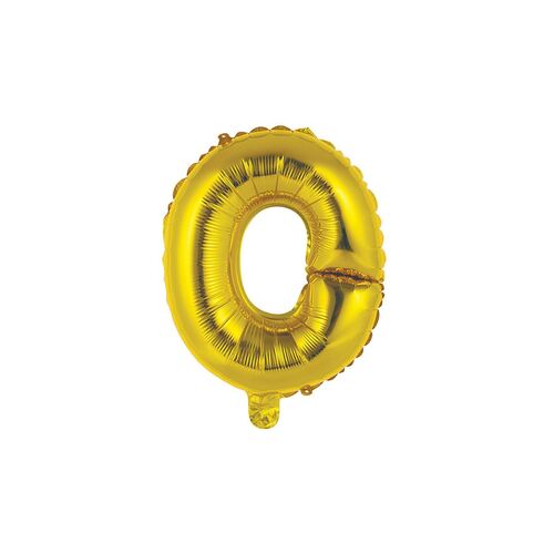 Gold O Letter Foil Balloon 35cm