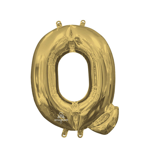 Letter Q White Gold Foil Balloon