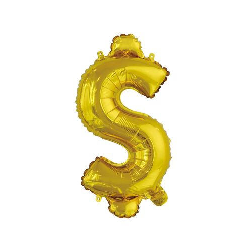 Gold $ Letter Foil Balloon 35cm