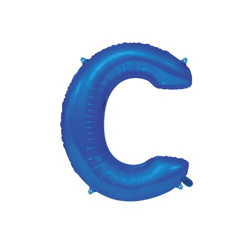 Royal Blue C Letter Foil Balloon 35cm
