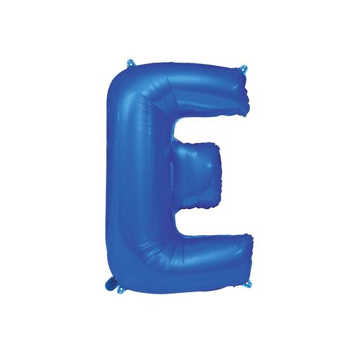 Royal Blue E Letter Foil Balloon 35cm