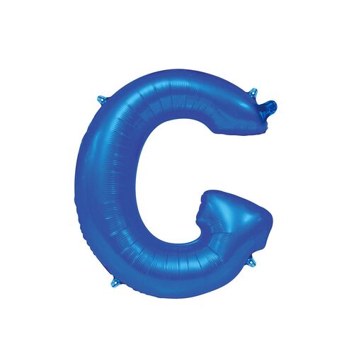 Royal Blue G Letter Foil Balloon 35cm