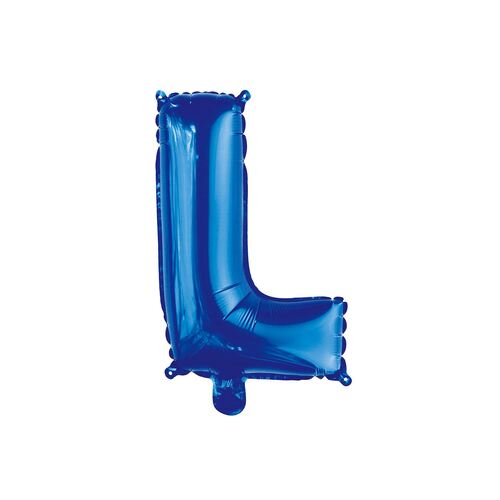 Royal Blue L Letter Foil Balloon 35cm