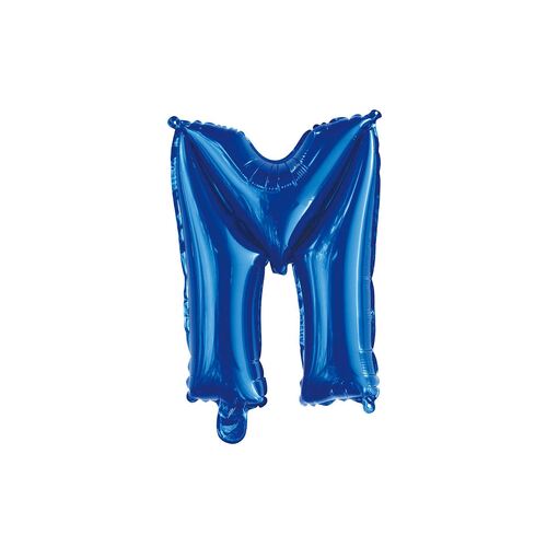 Royal Blue M Letter Foil Balloon 35cm