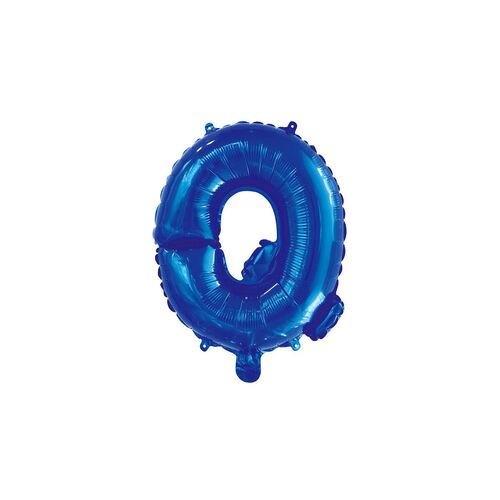 Royal Blue Q Letter Foil Balloon 35cm