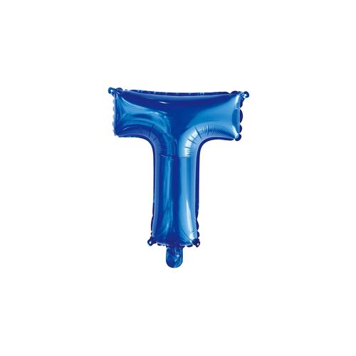 Royal Blue T Letter Foil Balloon 35cm