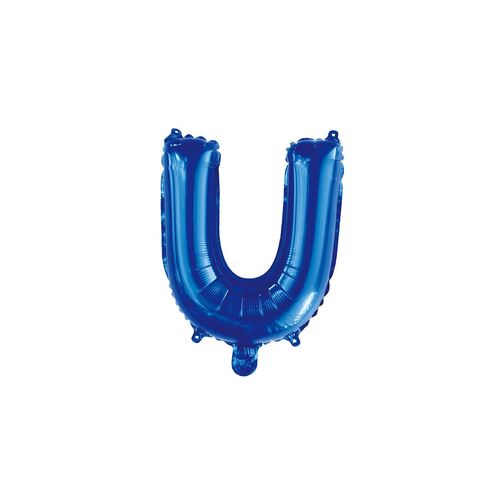 Royal Blue U Letter Foil Balloon 35cm