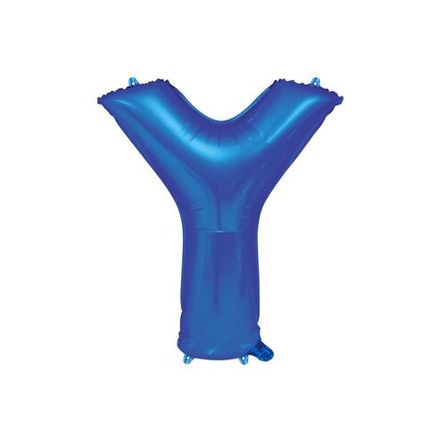 Royal Blue Y Letter Foil Balloon 35cm