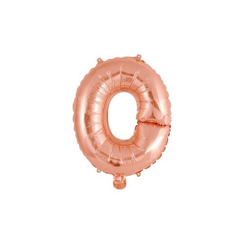 Rose Gold O Letter Foil Balloon 35cm