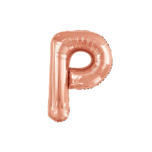 Rose Gold P Letter Foil Balloon 35cm