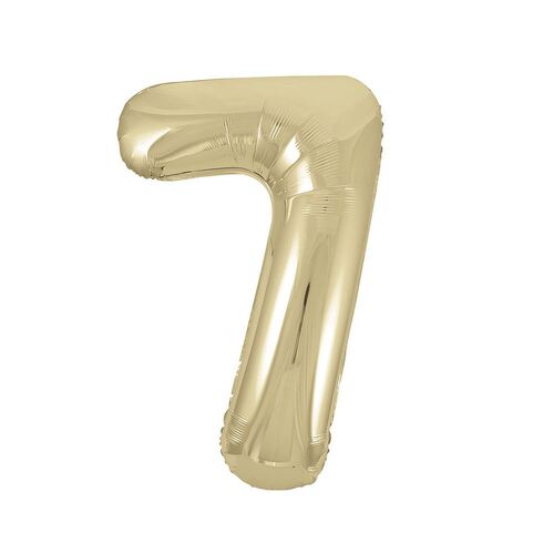 86cm Champagne Gold "7" Numeral Foil Balloon 