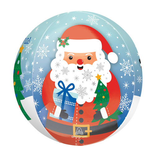 Orbz XL Snowy Merry Christmas Santa Foil Balloon