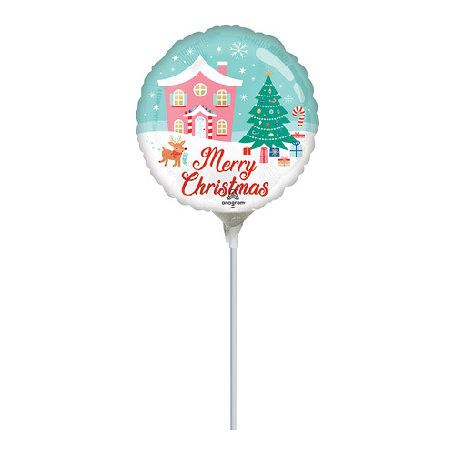 22cm Nostalgic Merry Christmas Wonderland Foil Balloon