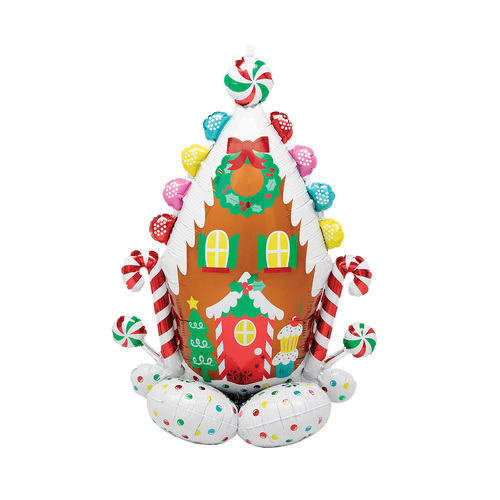 AirLoonz Gingerbread House Foil Balloon