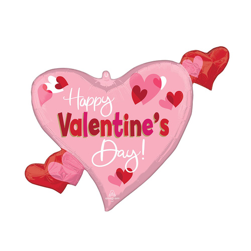 Standard Shape Happy Valentine's Day Playful Hearts Foil Balloon