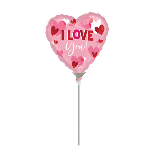 22cm Happy Valentine's Day Playful Hearts Foil Balloon