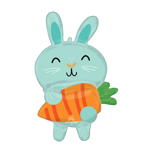 SuperShape XL Minty Bunny & Carrot Foil Balloon