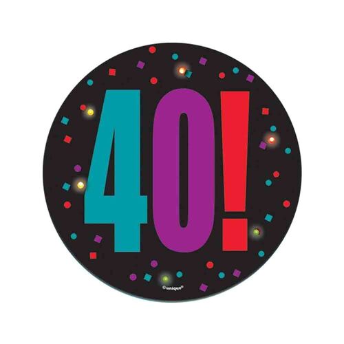 Birthday Cheer Blinking Badge -40