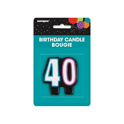 Birthday Cheer Number Candle -40