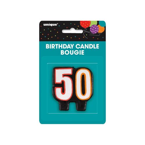 Birthday Cheer Number Candle -50