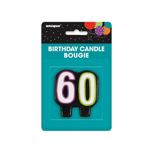 Birthday Cheer Number Candle -60