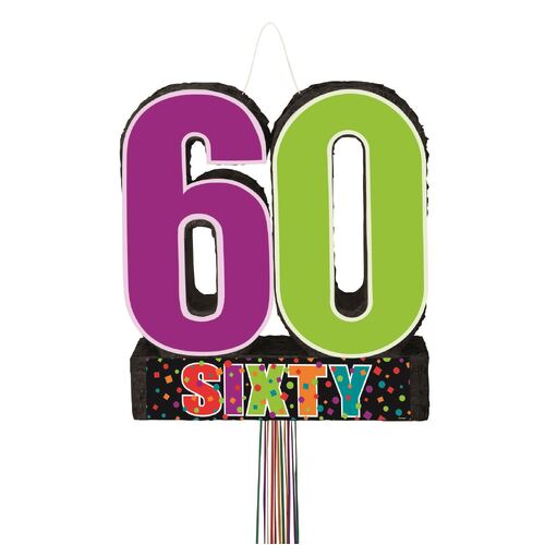 Birthday Day Cheer Pull Pinata - 60