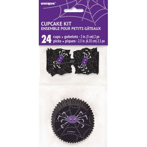 Spider Web Cupcake Kit For 24