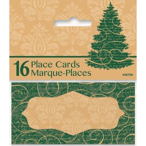 Elegant Xmas 16 Place Cards