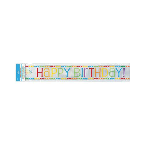 Rainbow Birthday Foil Banner 12ft
