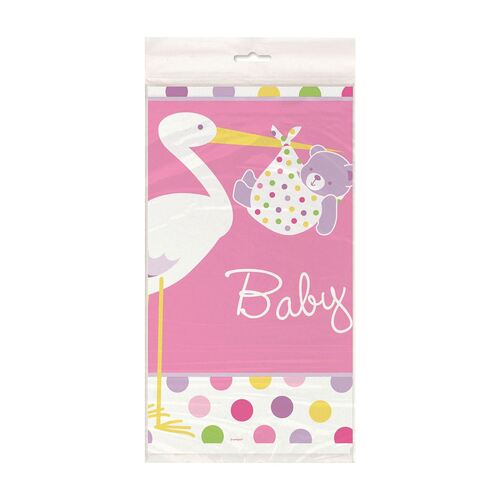 Baby Girl Stork Tablecover 