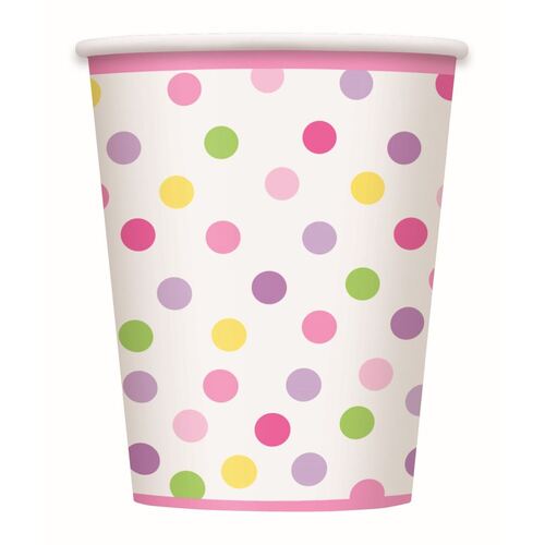 Baby Girl Stork Paper Cups Paper Cups 8 Pack 270ml