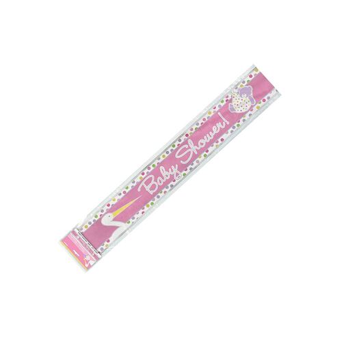 Baby Girl Stork Foil Banner