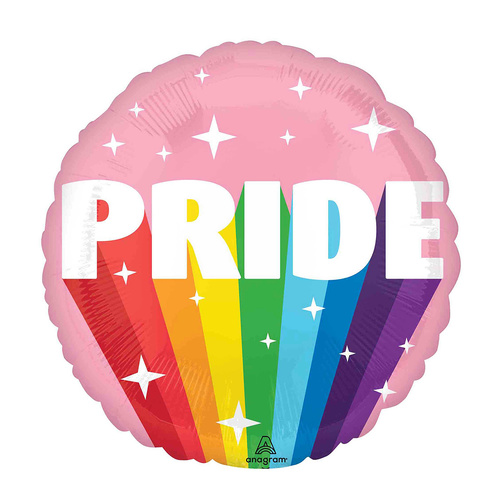 45cm Standard HX Burst of Pride Foil Balloon