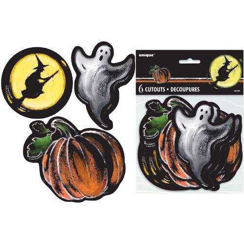 Ghostly Halloween Mini Cutouts 6 Pack