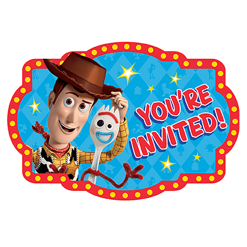 Toy Story 4 Postcard Invitations 8 Pack