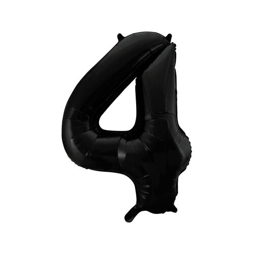 86cm Black 4 Number Foil Balloon